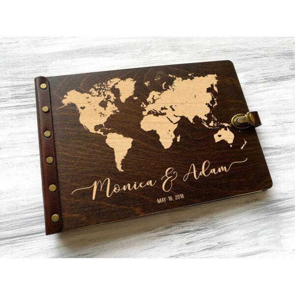 Книга пожеланий для свадьбы Мир путешествий с персонализацией, 80 листов слоновая кость в линию, А5, Темное дерево, WOODPRESENT
Книга пожеланий для свадьбы Мир путешествий с персонализацией, 80 листов слоновая кость в линию, А5, Темное дерево, WOODPRESENT