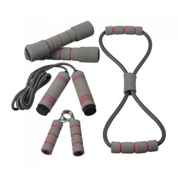 Набор для тренировок Live Up Training Set (ручной эспандер, скакалка, эспандер восьмерка, 2 гантели)
Набор для тренировок Live Up Training Set (ручной эспандер, скакалка, эспандер восьмерка, 2 гантели)