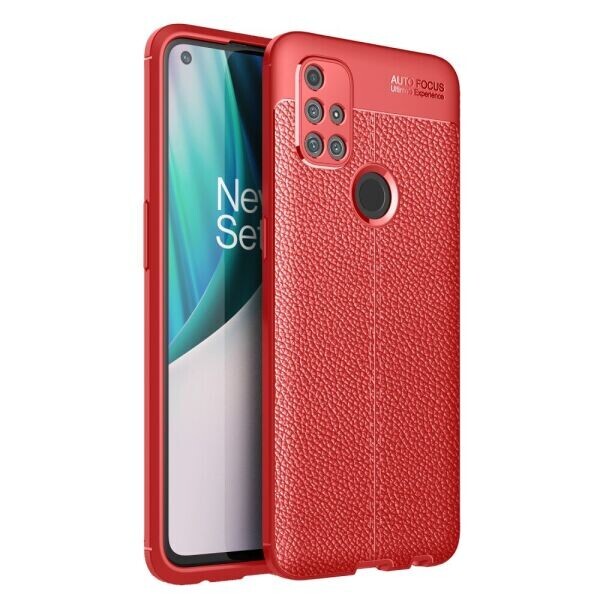 Защитный чехол Deexe Leather Cover для OnePlus Nord N10 - Red 
Защитный чехол Deexe Leather Cover для OnePlus Nord N10 - Red