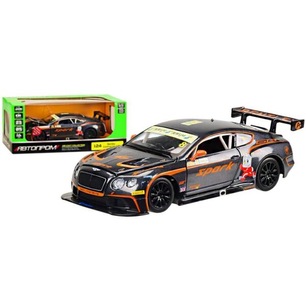 Детская игрушка машина инерционная металлическая 68267A АВТОПРОМ 1:24 Bentley Continental GT3 Concept, свет, звук, открываются двери.
Детская игрушка машина инерционная металлическая 68267A АВТОПРОМ 1:24 Bentley Continental GT3 Concept, свет, звук, открываются двери.