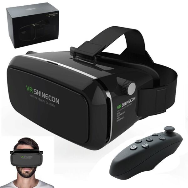 3D Очки виртуальной реальности VR Shinecon с Джойстиком пультом Blutooth Черные (450012)
3D Очки виртуальной реальности VR Shinecon с Джойстиком пультом Blutooth Черные (450012)