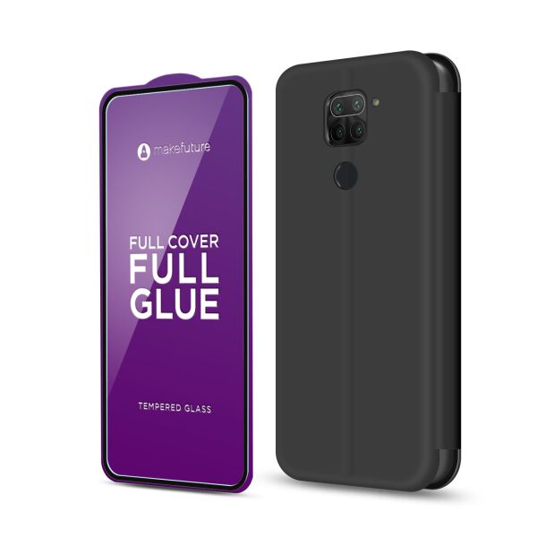 Комплект Защитное стекло MakeFuture Full Cover Full Glue Xiaomi Redmi Note 9 + Чехол-книжка Flip Black
Комплект Защитное стекло MakeFuture Full Cover Full Glue Xiaomi Redmi Note 9 + Чехол-книжка Flip Black