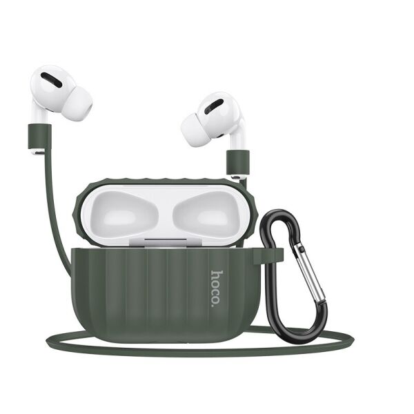 Комплект для Apple Airpods Pro (чехол, карабин, шнур) Hoco WB20 Fenix protective cover Dark Night Green
Комплект для Apple Airpods Pro (чехол, карабин, шнур) Hoco WB20 Fenix protective cover Dark Night Green