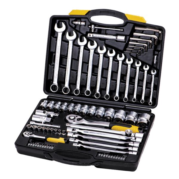 Набор ключей и насадок торцевых MasterTool GM PROFI CrV 1/4” - 1/2”, трещотка 72Т, 77 шт, кейс, Арт.: 78-5077
Набор ключей и насадок торцевых MasterTool GM PROFI CrV 1/4” - 1/2”, трещотка 72Т, 77 шт, кейс, Арт.: 78-5077