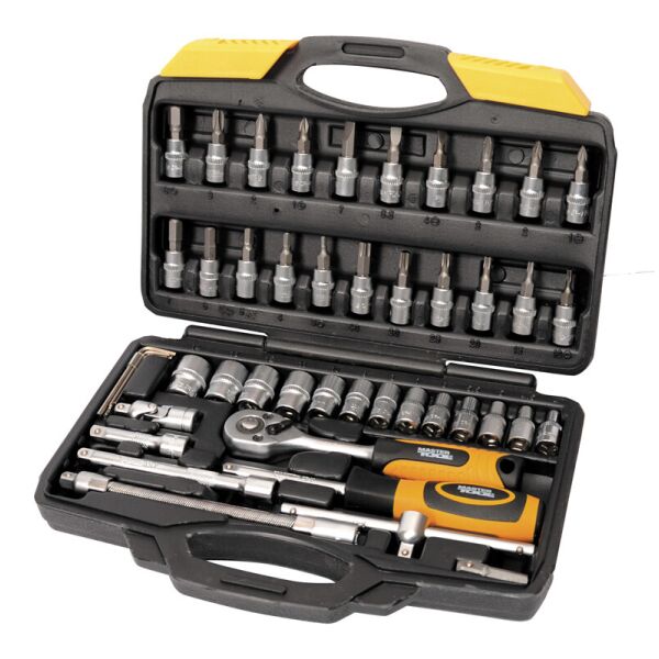 Набор насадок торцевых MasterTool GM PROFI CrV 1/4” 4-14 мм,трещотка 72Т, 46 шт, кейс, Арт.: 78-2047
Набор насадок торцевых MasterTool GM PROFI CrV 1/4” 4-14 мм,трещотка 72Т, 46 шт, кейс, Арт.: 78-2047