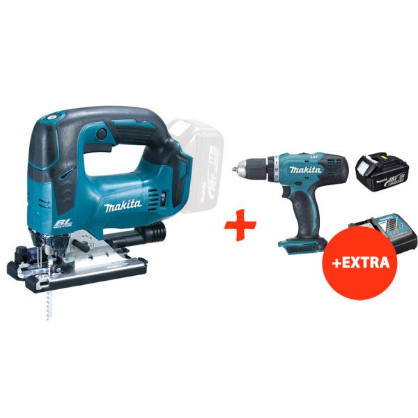 Аккумуляторный лобзик Makita DJV182Z+аккумуляторная дрель-шуруповерт Makita DDF453RFX7 (DJV182RFX7)
Аккумуляторный лобзик Makita DJV182Z+аккумуляторная дрель-шуруповерт Makita DDF453RFX7 (DJV182RFX7)