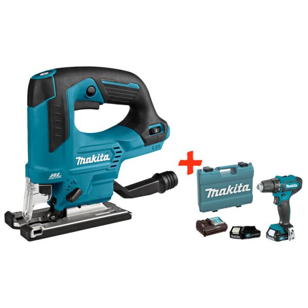 Аккумуляторный лобзик Makita JV103DZ + акк шуруповерт DF333DWYE + 2 акб 12 V 1.5 Ah + з/у + кейс
Аккумуляторный лобзик Makita JV103DZ + акк шуруповерт DF333DWYE + 2 акб 12 V 1.5 Ah + з/у + кейс