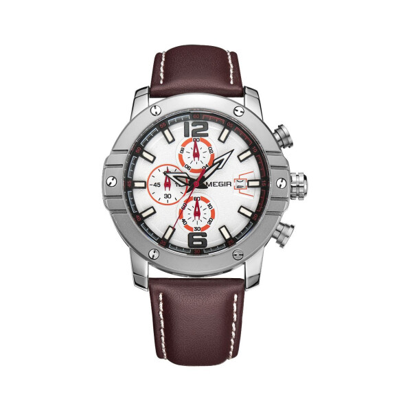 Наручные часы Megir Silver Brown MG2046