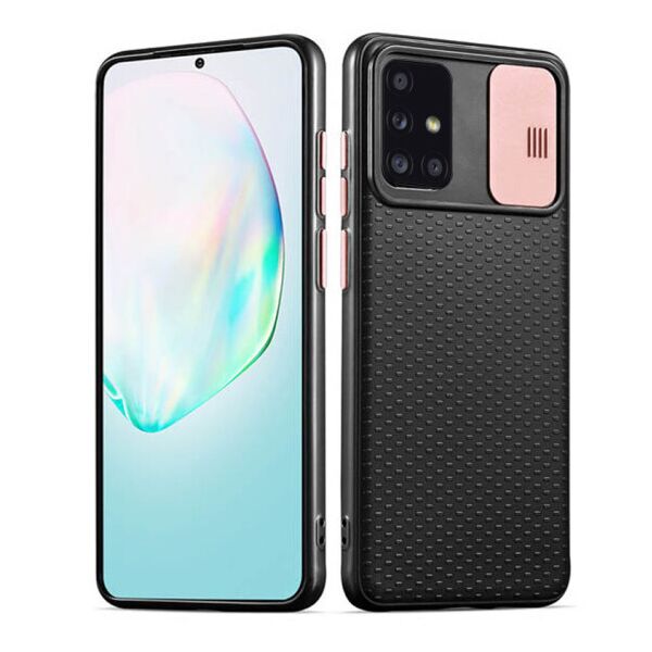 Силиконовый чехол Camshield Black со шторкой защищающей камеру для Samsung Galaxy A71 (Черный / Розовый)
Силиконовый чехол Camshield Black со шторкой защищающей камеру для Samsung Galaxy A71 (Черный / Розовый)