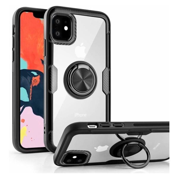TPU+PC чехол Deen CrystalRing под магнитный держатель для Apple iPhone 11 (6.1") (Прозрачный / Черный)
TPU+PC чехол Deen CrystalRing под магнитный держатель для Apple iPhone 11 (6.1") (Прозрачный / Черный)