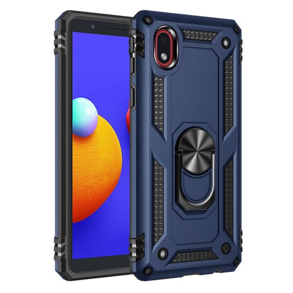 Ударопрочный чехол Serge Ring магнитный держатель для Samsung Galaxy M01 Core / A01 Core (Темно-синий)
Ударопрочный чехол Serge Ring магнитный держатель для Samsung Galaxy M01 Core / A01 Core (Темно-синий)