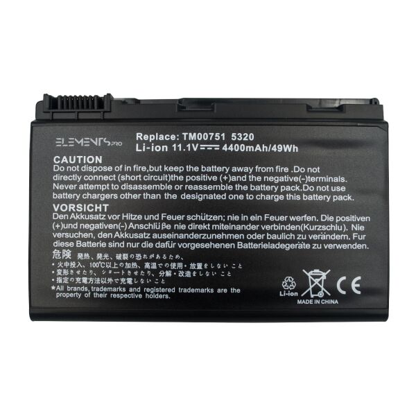 Батарея Elements PRO для Acer Extensa 5220 5620 TravelMate 5310 5520 5720 7520 7720 11.1V 4400mAh
Батарея Elements PRO для Acer Extensa 5220 5620 TravelMate 5310 5520 5720 7520 7720 11.1V 4400mAh