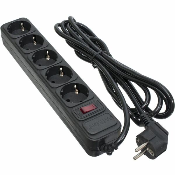 Сетевой фильтр питания PATRON 3.0 m3*1mm2 (SP-1053) 5 розеток BLACK (EXT-PN-SP-1053)
Сетевой фильтр питания PATRON 3.0 m3*1mm2 (SP-1053) 5 розеток BLACK (EXT-PN-SP-1053)