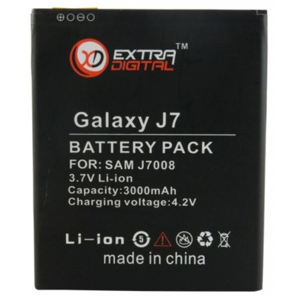 Аккумуляторная батарея для телефона EXTRADIGITAL Samsung Galaxy J7 J700H (3000mAh) (BMS6407)
Аккумуляторная батарея для телефона EXTRADIGITAL Samsung Galaxy J7 J700H (3000mAh) (BMS6407)