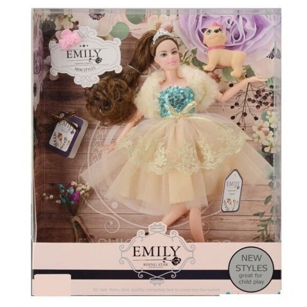 Кукла Emily шарнирная, в нарядном платье, брюнетка с длинными вьющимися волосами с короной QJ 079 С
Кукла Emily шарнирная, в нарядном платье, брюнетка с длинными вьющимися волосами с короной QJ 079 С