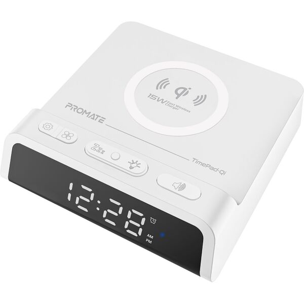 Настольные часы-будильник Promate TimePad-Qi с беспроводной зарядкой 15 Вт White (timepad-qi.white)
Настольные часы-будильник Promate TimePad-Qi с беспроводной зарядкой 15 Вт White (timepad-qi.white)
