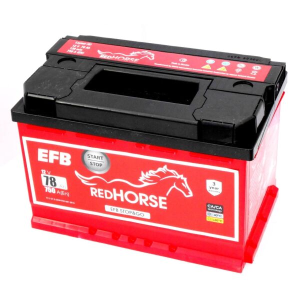 Аккумулятор автомобильный RED HORSE EFB 78 (R +)
Аккумулятор автомобильный RED HORSE EFB 78 (R +)