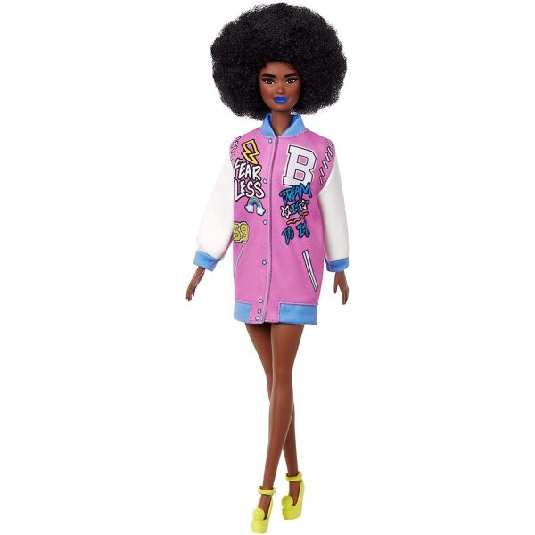 Кукла Барби Модница Barbie Fashionistas Doll with Brunette Afro & Blue Lips Wearing Graphic Coat Dress 156 GRB48
Кукла Барби Модница Barbie Fashionistas Doll with Brunette Afro & Blue Lips Wearing Graphic Coat Dress 156 GRB48