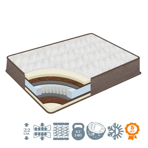 Ортопедический матрас Homefort «Savannah» с пружиной PocketSpring 160х190 см (ET-000195)
Ортопедический матрас Homefort «Savannah» с пружиной PocketSpring 160х190 см (ET-000195)