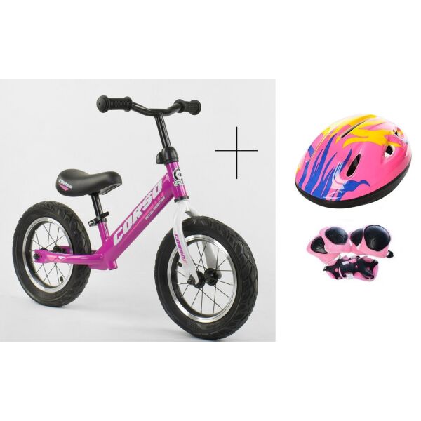 Беговел CORSO стальная рама алюминиевые диски надувные колеса 12' Black-Pink с защитой (52758)
Беговел CORSO стальная рама алюминиевые диски надувные колеса 12' Black-Pink с защитой (52758)