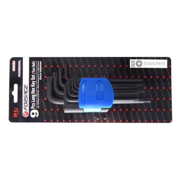 Набор ключей TORX Г-образных длинных с шаром, 9 предметов (Т10, Т15, Т20, Т25, Т27, Т30, Т40, Т45, Т50),в пластиковом держателе Forsage F-5098LB
Набор ключей TORX Г-образных длинных с шаром, 9 предметов (Т10, Т15, Т20, Т25, Т27, Т30, Т40, Т45, Т50),в пластиковом держателе Forsage F-5098LB