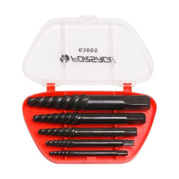 Набор экстракторов резьбы 5 предметов(М3-М18; Ø:3-6мм, 6-8мм, 8-11мм, 11-14мм, 14-18мм), в пластиковом футляре Forsage F-63005
Набор экстракторов резьбы 5 предметов(М3-М18; Ø:3-6мм, 6-8мм, 8-11мм, 11-14мм, 14-18мм), в пластиковом футляре Forsage F-63005