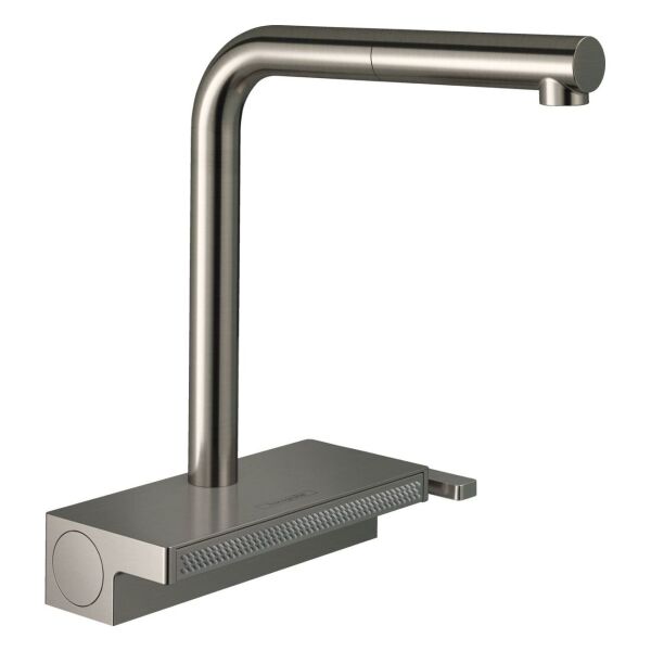 Кухонный смеситель однорычажный с выдвижным изливом Sbox 2jet Hansgrohe AGUNO SELECT M81 73830800 сталь (77405)
Кухонный смеситель однорычажный с выдвижным изливом Sbox 2jet Hansgrohe AGUNO SELECT M81 73830800 сталь (77405)