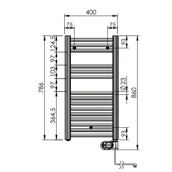 Электрический полотенцесушитель Zehnder Aura 786 x 400 мм белый 300 Вт программируемый с проводом (PBEZ-080-40-MQ)
Электрический полотенцесушитель Zehnder Aura 786 x 400 мм белый 300 Вт программируемый с проводом (PBEZ-080-40-MQ)