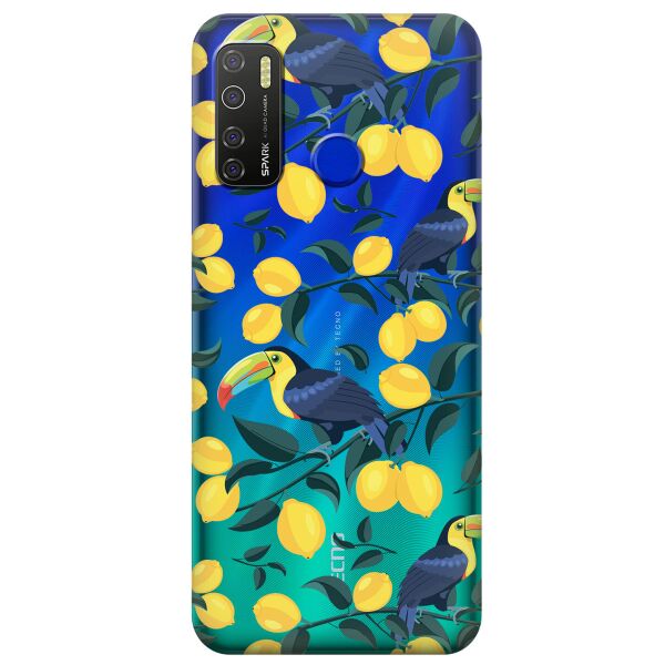 Прозрачный силиконовый чехол iSwag для Tecno Spark 5 Pro с рисунком - Туканы и лимоны (KS9610) 
Прозрачный силиконовый чехол iSwag для Tecno Spark 5 Pro с рисунком - Туканы и лимоны (KS9610)