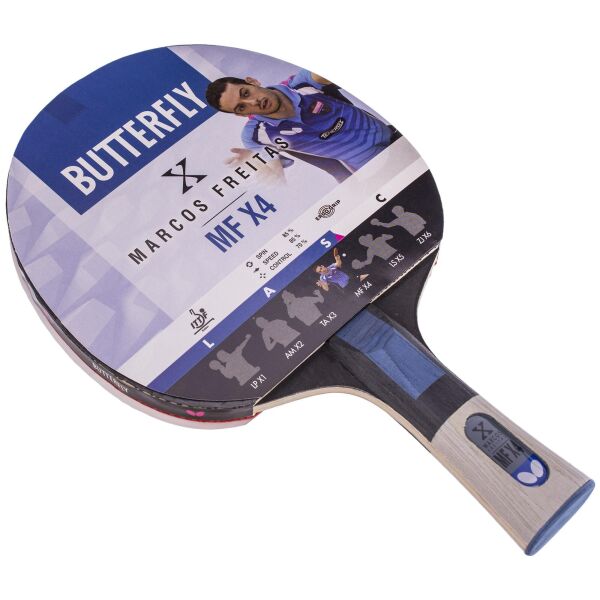 Ракетка для настольного тенниса 1 штука BUTTERFLY 85083 MARCOS FREITAS MFX4 (древесина, резина)
Ракетка для настольного тенниса 1 штука BUTTERFLY 85083 MARCOS FREITAS MFX4 (древесина, резина)
