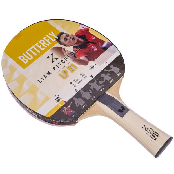 Ракетка для настольного тенниса 1 штука BUTTERFLY 85080 LIAM PITCHFORD LPX1 (древесина, резина)
Ракетка для настольного тенниса 1 штука BUTTERFLY 85080 LIAM PITCHFORD LPX1 (древесина, резина)