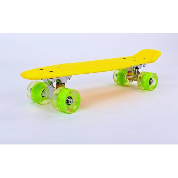 Скейтборд пластиковый Penny LED WHEELS 22in со светящимися колесами SK-5672-1 (желтый-салатовый)
Скейтборд пластиковый Penny LED WHEELS 22in со светящимися колесами SK-5672-1 (желтый-салатовый)
