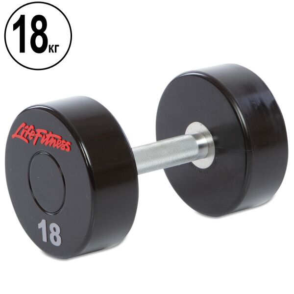 Гантель цельная профессиональная Life Fitness (1шт) SC-80081-18 18кг (полиуретановое покрытие, вес 18кг)
Гантель цельная профессиональная Life Fitness (1шт) SC-80081-18 18кг (полиуретановое покрытие, вес 18кг)