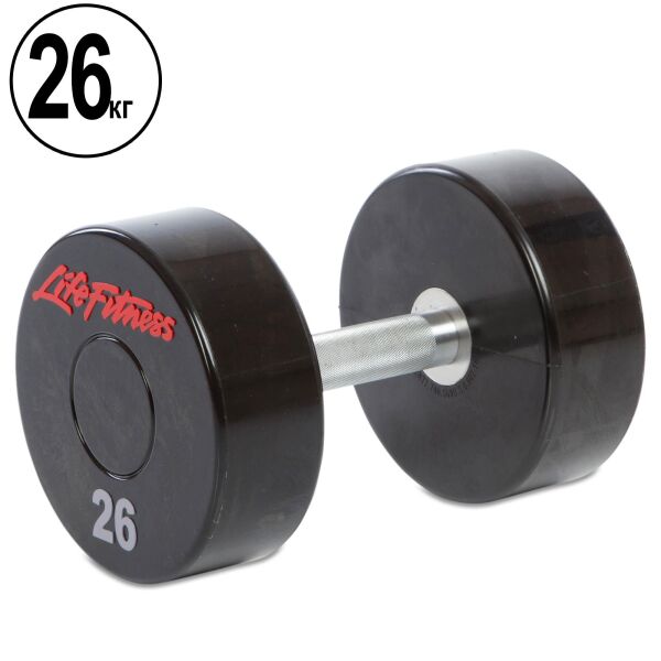 Гантель цельная профессиональная Life Fitness (1шт) SC-80081-26 26кг (полиуретановое покрытие, вес 26кг)
Гантель цельная профессиональная Life Fitness (1шт) SC-80081-26 26кг (полиуретановое покрытие, вес 26кг)