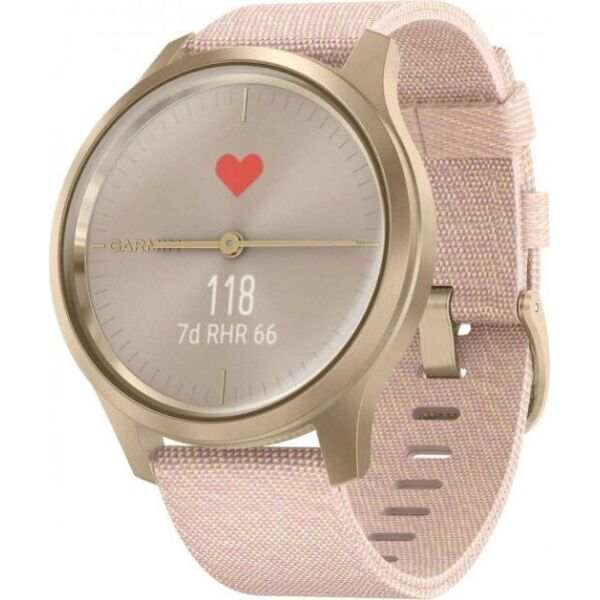 Смарт-часы Garmin Vivomove Style светло-золотистый с плетеным тканевым розовым ремешком
Смарт-часы Garmin Vivomove Style светло-золотистый с плетеным тканевым розовым ремешком