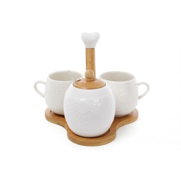 Чайный набор Naturel цветы сахарница с ложкой 400 мл и две чашки 250 мл на бамбуковой подставке Bona Di 289-279
Чайный набор Naturel цветы сахарница с ложкой 400 мл и две чашки 250 мл на бамбуковой подставке Bona Di 289-279