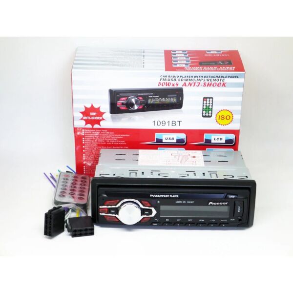 Автомагнитола Pioneer 1091BT - Bluetooth MP3 Player, FM, USB, microSD, AUX - съемная панель
Автомагнитола Pioneer 1091BT - Bluetooth MP3 Player, FM, USB, microSD, AUX - съемная панель