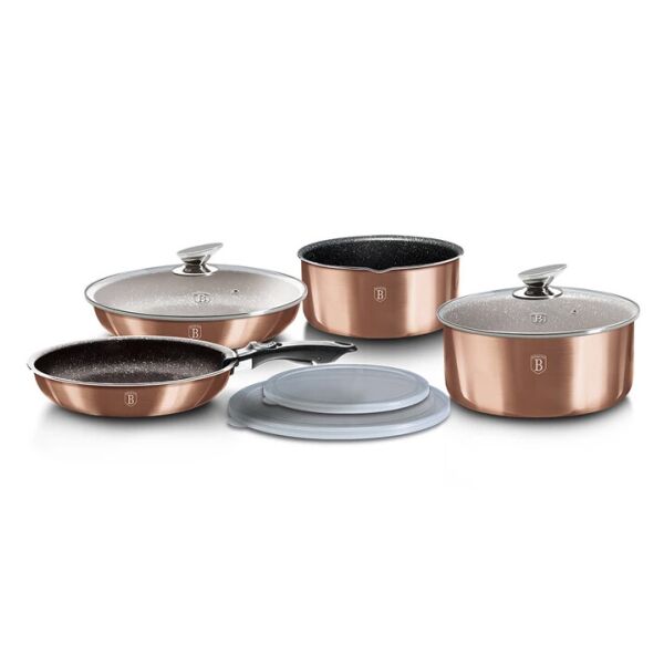 Набор посуды Berlinger Haus Metallic Line Rose Gold Edition из кованого алюминия с мраморным покрытием 9 предметов (BH-6147) (NP)
Набор посуды Berlinger Haus Metallic Line Rose Gold Edition из кованого алюминия с мраморным покрытием 9 предметов (BH-6147) (NP)