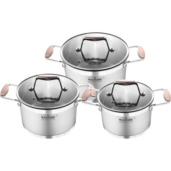Набор кастрюль Maxmark Professional из нержавеющей стали 6 предметов (MK-LX3206A) (NP)
Набор кастрюль Maxmark Professional из нержавеющей стали 6 предметов (MK-LX3206A) (NP)