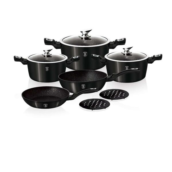 Набор посуды Berlinger Haus Metallic Line Shiny Black Edition из кованого алюминия с мраморным покрытием 10 предметов (BH-1663N) (NP)
Набор посуды Berlinger Haus Metallic Line Shiny Black Edition из кованого алюминия с мраморным покрытием 10 предметов (BH-1663N) (NP)