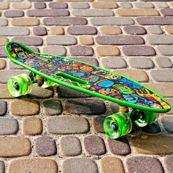 Скейт Пенни борд Skate со светящимися колесами ,алюм. подвеска не скользящая поверхность ярко Зелёный
Скейт Пенни борд Skate со светящимися колесами ,алюм. подвеска не скользящая поверхность ярко Зелёный