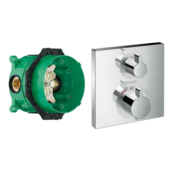 Смеситель скрытый термостатический HANSGROHE ECOSTAT SQUARE 15714000+01800180 хром 74691
Смеситель скрытый термостатический HANSGROHE ECOSTAT SQUARE 15714000+01800180 хром 74691