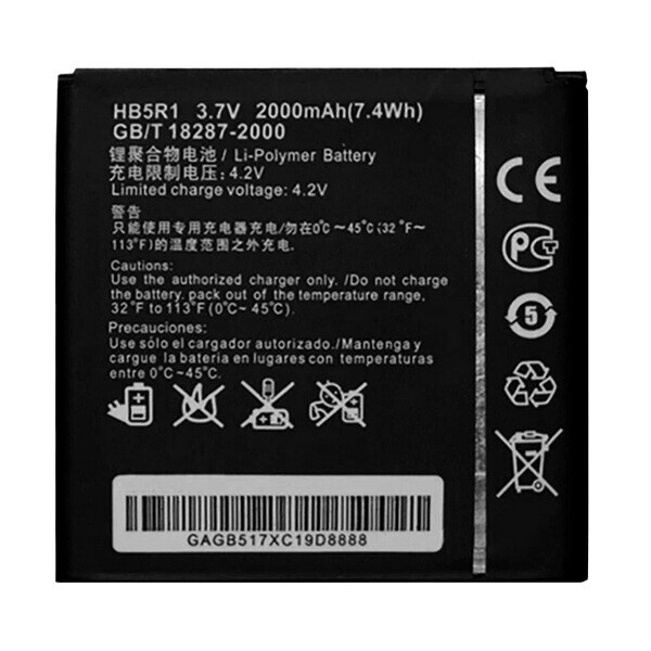 Аккумулятор для Huawei Ascend G500 / U8832D / U8836D / G600 / U8950 / U8520 / U9508 / HB5R1
Аккумулятор для Huawei Ascend G500 / U8832D / U8836D / G600 / U8950 / U8520 / U9508 / HB5R1