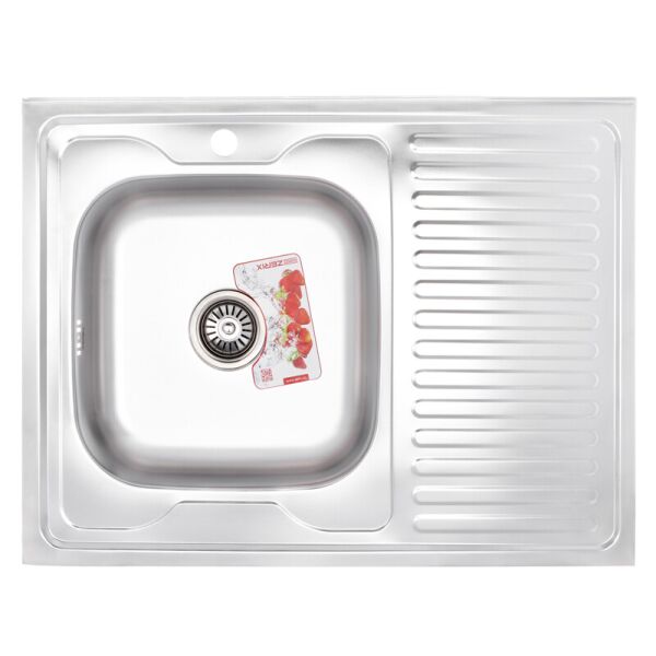 Кухонная мойка металлическая прямоугольная ZERIX ZS0603 600мм x 800мм микротекстура 0.6мм 73259
Кухонная мойка металлическая прямоугольная ZERIX ZS0603 600мм x 800мм микротекстура 0.6мм 73259