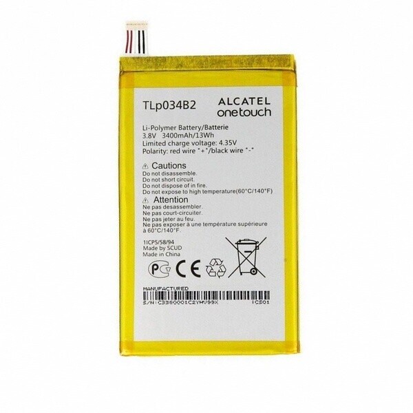 Аккумулятор для Alcatel Y910 / 7050 / Hero 8020D / Y910t / One Touch Pop S9 / TLp034B2
Аккумулятор для Alcatel Y910 / 7050 / Hero 8020D / Y910t / One Touch Pop S9 / TLp034B2