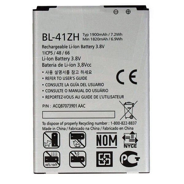 Аккумулятор для LG D290 / D295 / H320 / H324 / H340 / H345 / D213 / D221 / MS345 / BL-41ZH
Аккумулятор для LG D290 / D295 / H320 / H324 / H340 / H345 / D213 / D221 / MS345 / BL-41ZH
