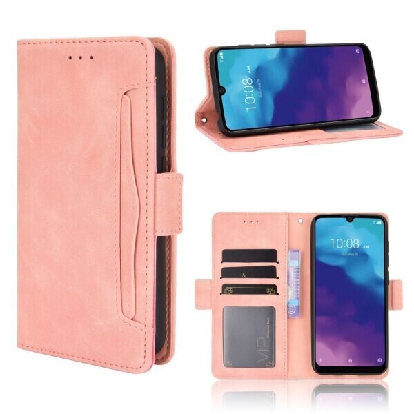 Чехол Deexe Wallet Stand для ZTE Blade A7 (2020) 64GB - Rose Gold