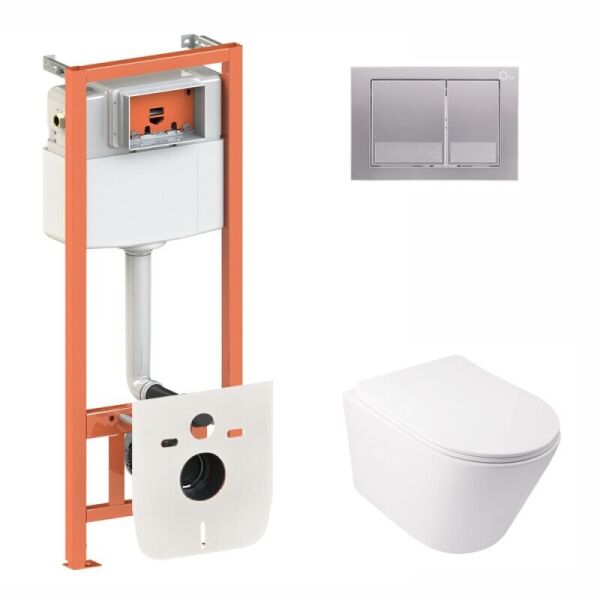 Набор инсталляции 4 в 1 Q-TAP Nest 0133M425M06029SAT с клавишей и унитазом Q-TAP Swan QT16335178W
Набор инсталляции 4 в 1 Q-TAP Nest 0133M425M06029SAT с клавишей и унитазом Q-TAP Swan QT16335178W