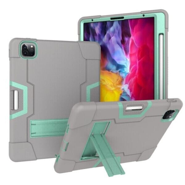 Защитный чехол Deexe Color Kickstand для Apple iPad Air 4 10.9 (2020) / iPad Pro 11 (2020) - Grey / Cyan
Защитный чехол Deexe Color Kickstand для Apple iPad Air 4 10.9 (2020) / iPad Pro 11 (2020) - Grey / Cyan