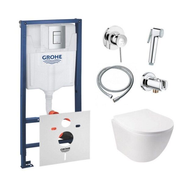 Набор инсталляционная система 5 в 1 GROHE 38772001 с унитазом Q-TAP QT07335176W и смесителем GROHE
Набор инсталляционная система 5 в 1 GROHE 38772001 с унитазом Q-TAP QT07335176W и смесителем GROHE